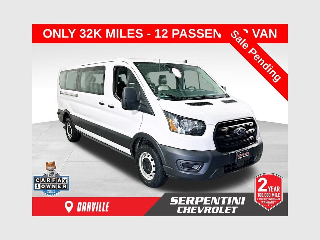 2020 Ford Transit Passenger Wagon XL in White — front three-quarter view
