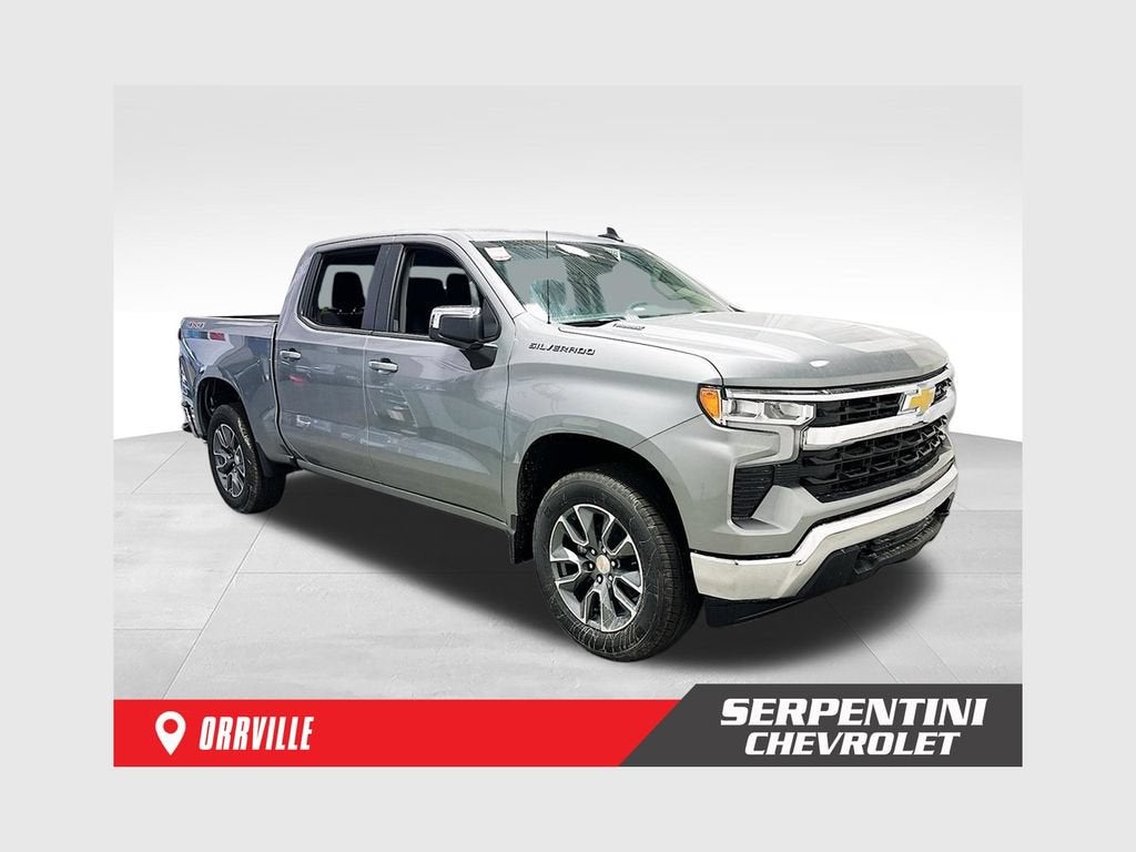 2026 Chevrolet Silverado 1500 LT in Sterling Gray Metallic — front three-quarter view