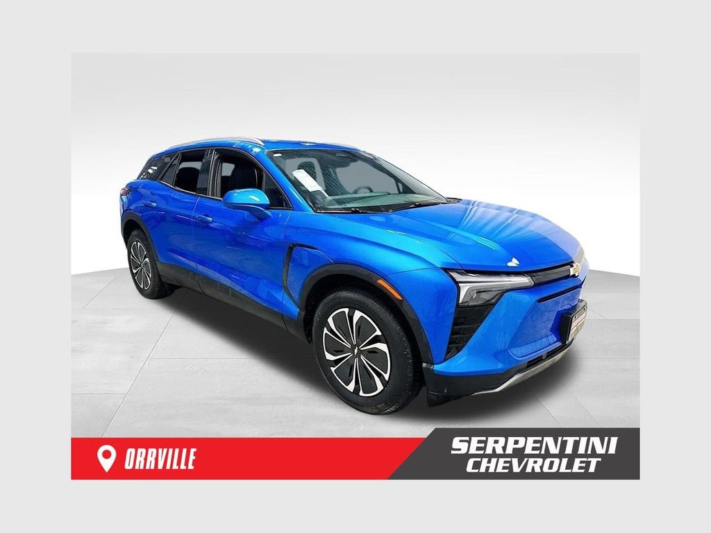 2026 Chevrolet Blazer EV LT in Riptide Blue Metallic — front three-quarter view